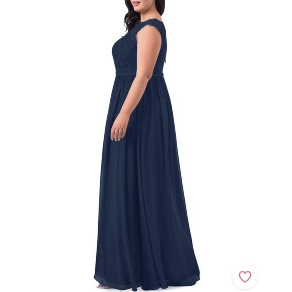 Azazie Dark Navy size A10 bridesmaid dress - Picture 6 of 9